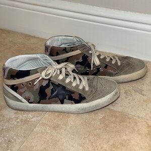 Golden Goose Military Print Sneakers